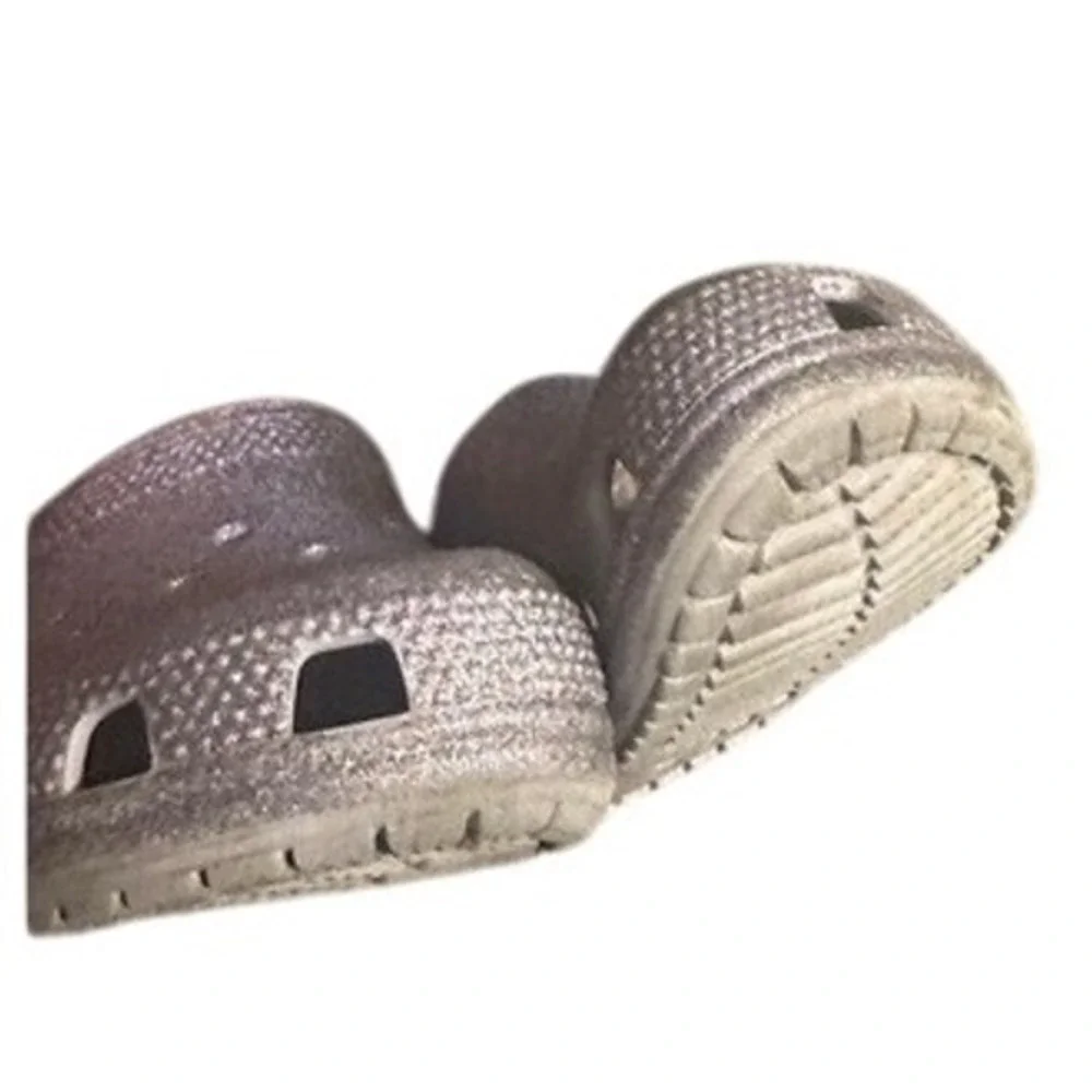 Crocs Kids‎ Classic Glitter Clogs Shoes purple Sparkle Comfort Casual